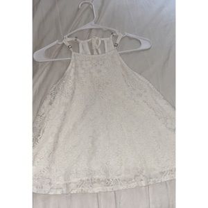 White hollister lace tank top